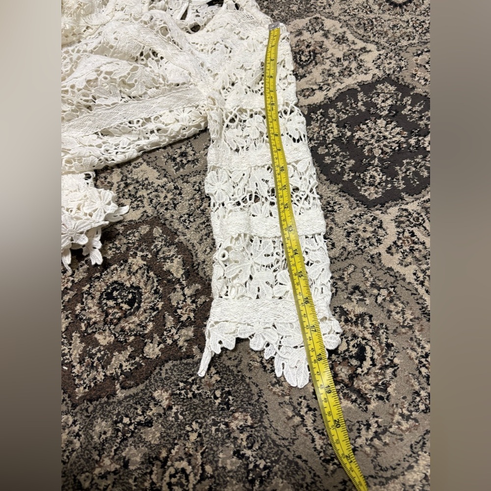 Massimo Dutti cotton floral lace top - Picture 10 of 10